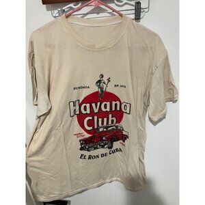 Havana Club El Ron De Cuba Men's T-Shirt, Tan, Large